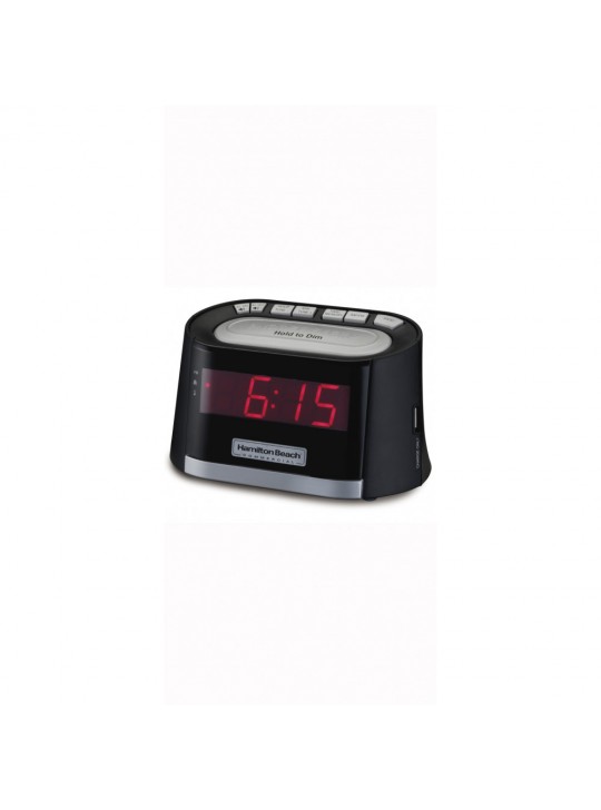 Hamilton Beach Clock radio 0.9" LED display, USB port, Dimmer Feature, Snooze, AM/FM , Alarm On Indicator 2 pieces / Pack