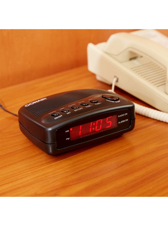 Conair® Compact Clock Radio with Single Day Alarm 3/Pack