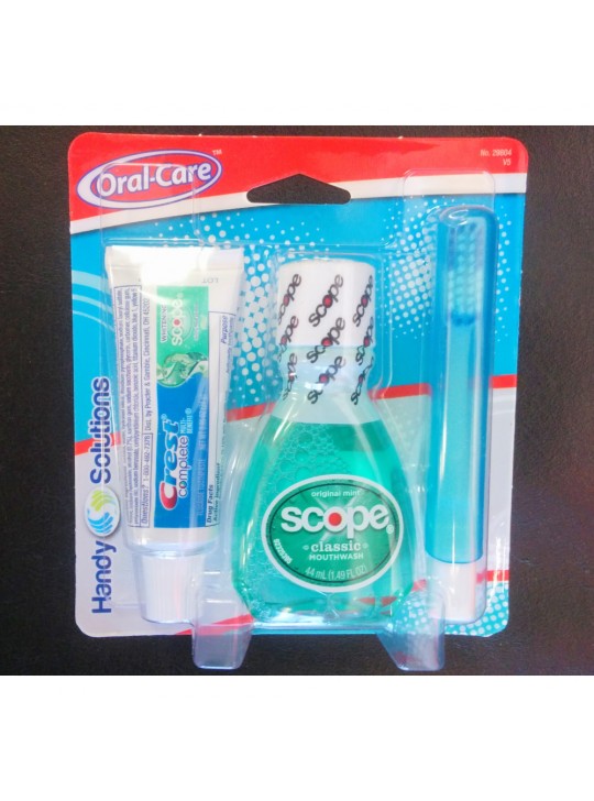 Dental Travel Kit 3 pcs CREST (Toothbrush/ Paste/ Mouthwash) 6/Pack $4.99/ Pack