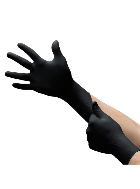Dermatuff Black 6mil Nitrile Exam Glove Large 100pr/ box