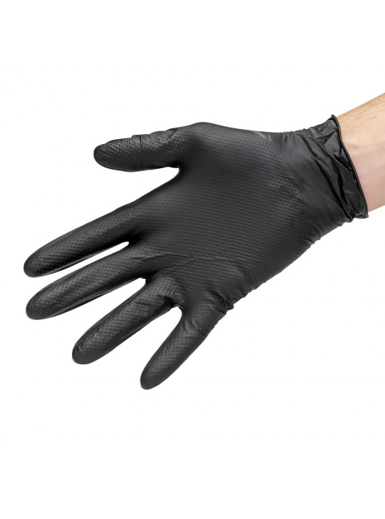 Dermatuff Black 6mil Nitrile Exam Glove Medium 100pr/ box
