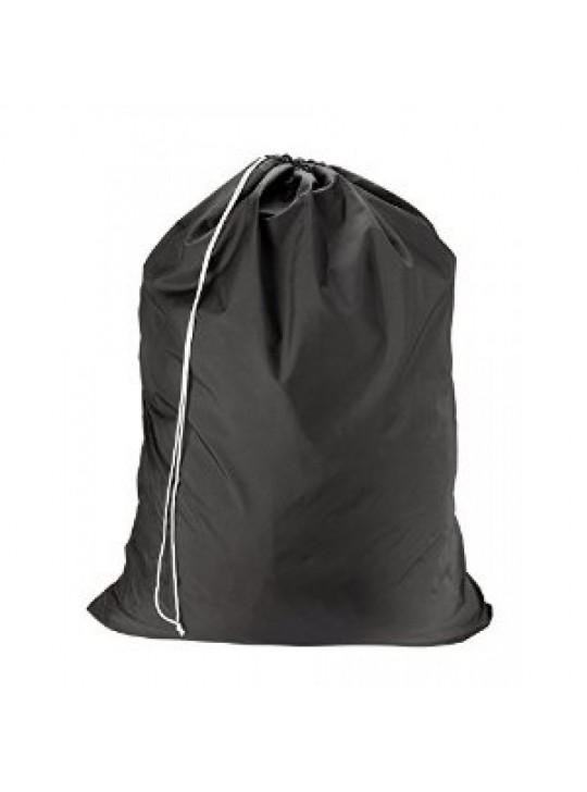 Nylon waterproof Laundry Bags locking Drawstring Closure 30"x40" Black 2/Pack