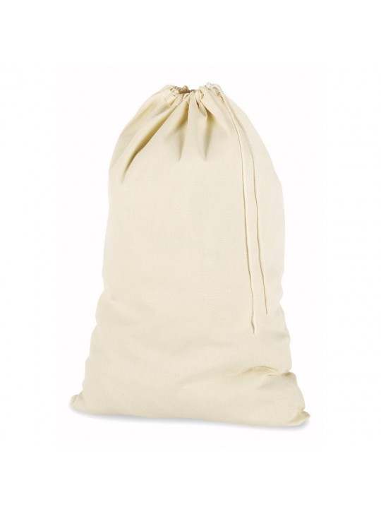 Laundry Bag Natural Cotton Plain 25x20, Ivory 6/Pack