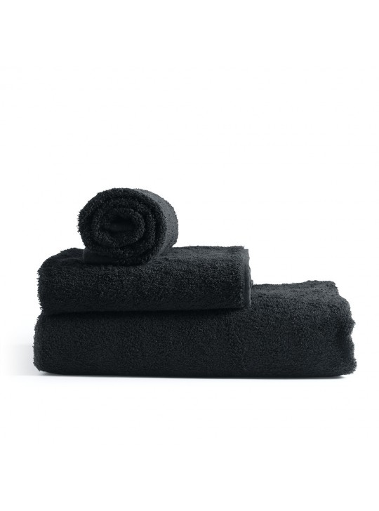 Face Towel 13" x 13" #1.50Lbs/dz Standard Full Terry 12/Pack color: BLACK