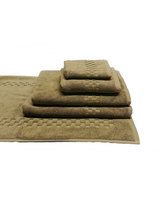 Bath Towels 27"x54" #17.0Lbs/ dz Premium Combed Cotton Jacquard Borders color: TUSCAN EARTH 2/ Pack
