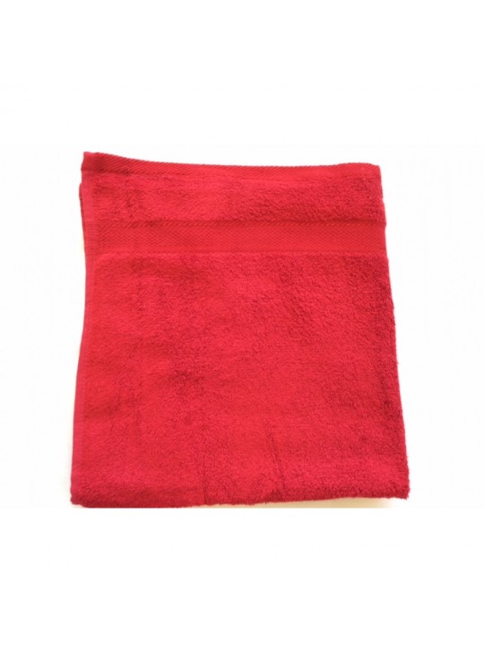 Bath Towel 30"x 56" #14.00 Lbs/dz Extra Soft Bamboo Towels with Border color: RED 3/Pack