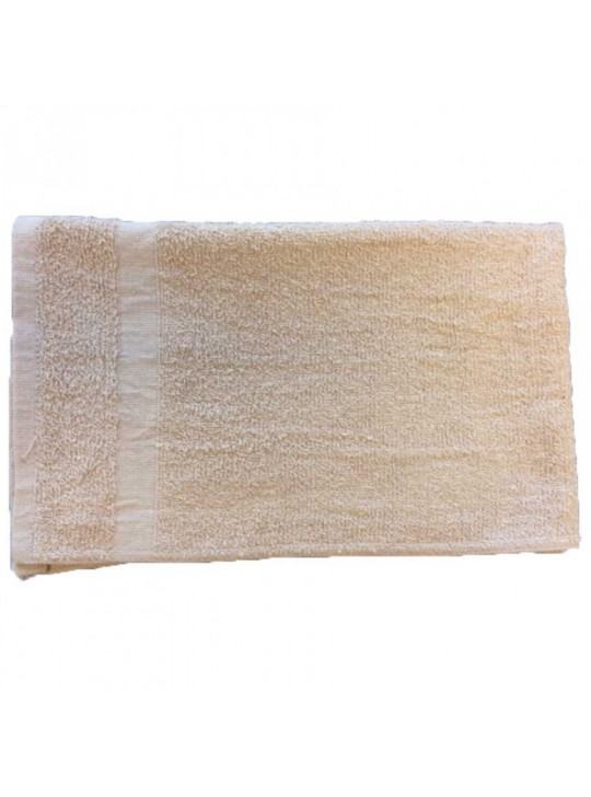 Face Towel 12" x 12" #1.00Lbs/dz Economy Terry with cam Border 100% Cotton IVORY 12/Pack