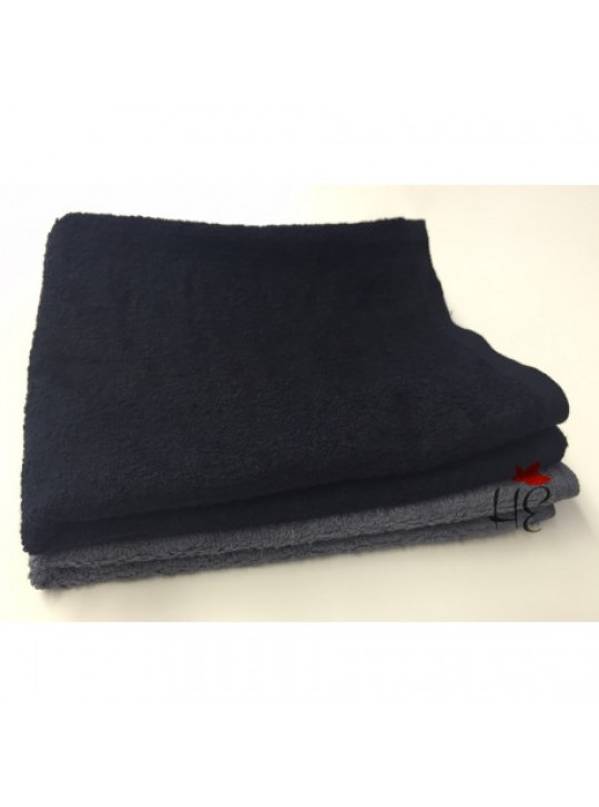 Bleach Resistant Salon Towel with Cam Border 16" x 28" #2.50Lbs/dz color: BLACK 12/Pack