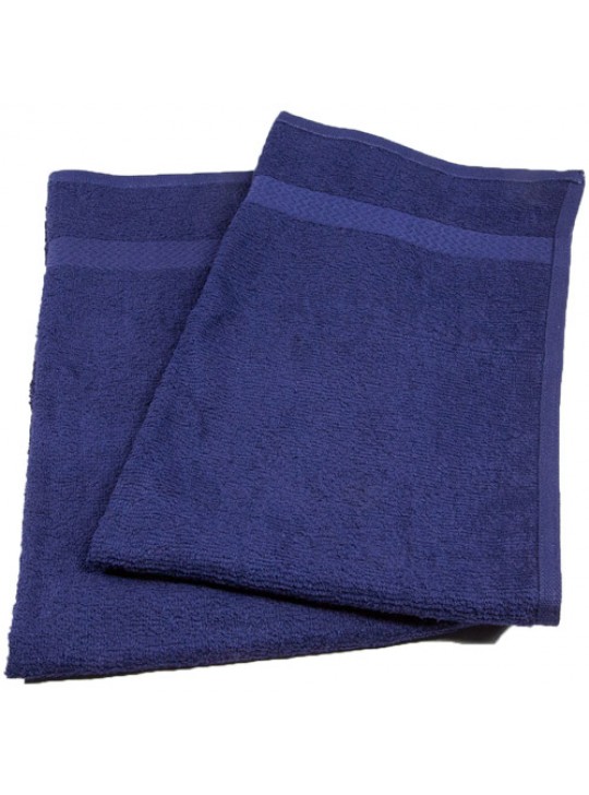 Bleach Resistant Salon Towel with Cam Border 16" x 28" #2.50Lbs/dz color: NAVY 12/Pack
