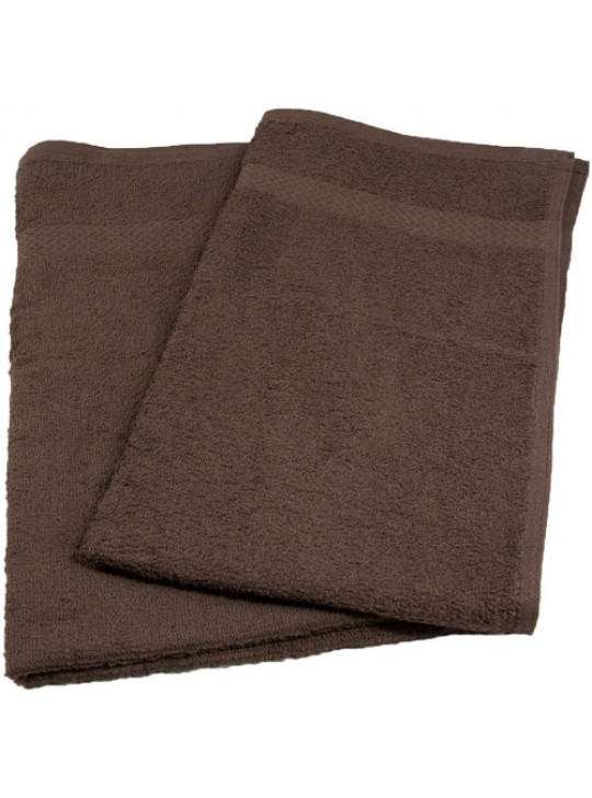 Bleach Resistant Salon Towel with Cam Border 16" x 28" #2.50Lbs/dz color: BROWN 12/Pack