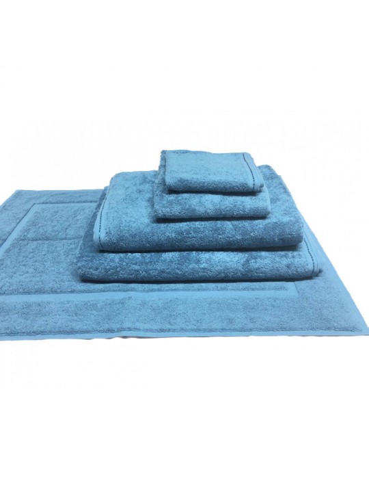 Hand Towel 16" x 30" #4.00Lbs/dz 100% Certified Organic Cotton 4/Pack color: OCEAN BLUE