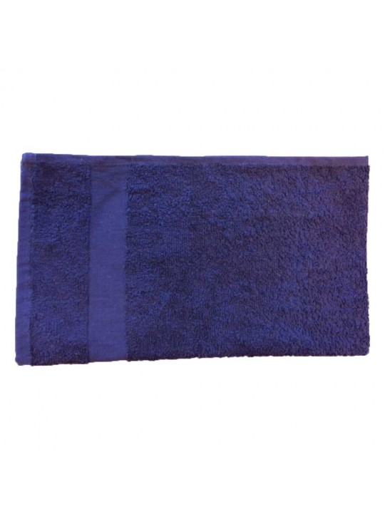 Face Towel 12" x 12" #1.00Lbs/dz Economy Terry with cam Border 100% Cotton NAVY 12/Pack