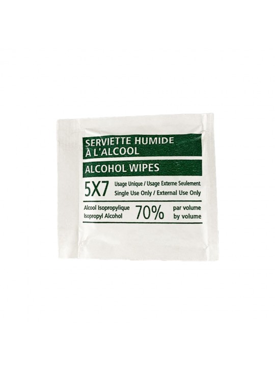 Alcohol Wet Wipes Individual Wrapped Anitiseptic 70% Isopropyl 100's/ bag