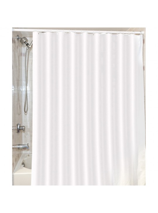Shower Curtain Liners Water Repellent Polyester 72"x 72" White 2/Pack