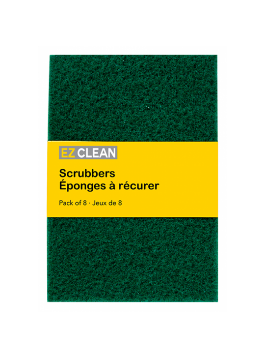 Heavy Duty Green Scrubber Pad 6"x 8' size 8/Pack