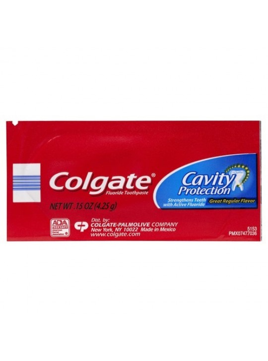 Toothpaste "Colgate" 0.15oz Cavity Protection Fluoride single use 100/ Pack
