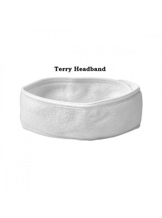 Terry Cotton Spa Sauna Women's Headband with extended Velcro size: Unisex 6/Pack